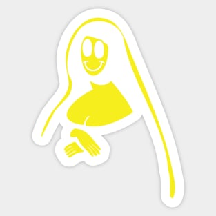 Minimalist Mona Lisa Happy Face Sticker